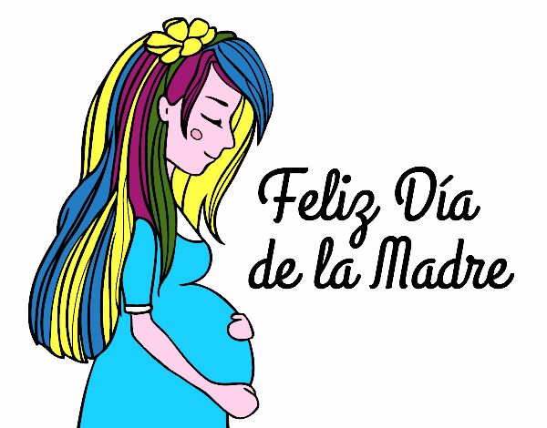 Mamá embarazada en el día de la madre