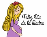 Mamá embarazada en el día de la madre