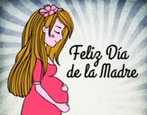 Mamá embarazada en el día de la madre