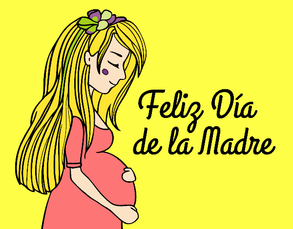 Mamá embarazada en el día de la madre