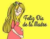 Mamá embarazada en el día de la madre