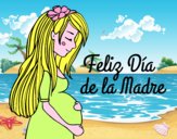 Mamá embarazada en el día de la madre