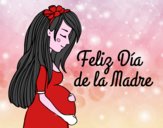 Mamá embarazada en el día de la madre