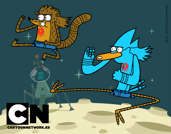 Mordecai y Rigby karatekas