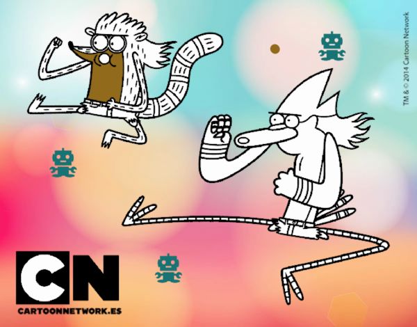 Mordecai y Rigby karatekas