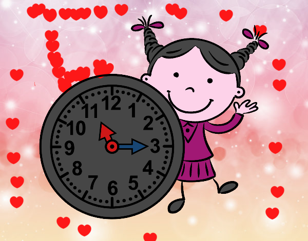 Niña con reloj