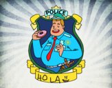 Policía con rosquilla