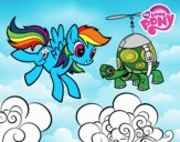 Rainbow Dash y la tortuga tanque