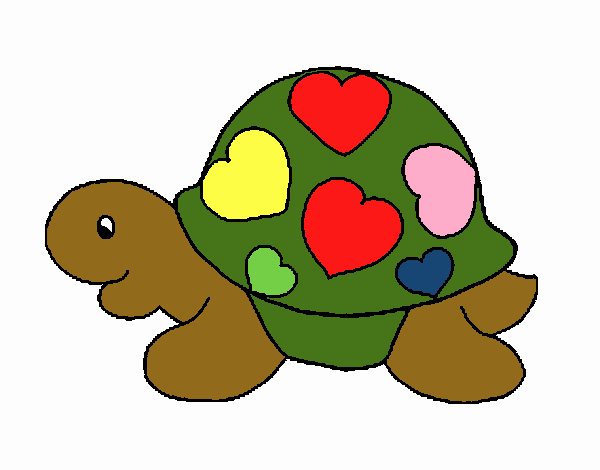 Tortuga con corazones