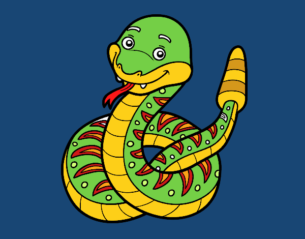 Una serpiente de cascabel