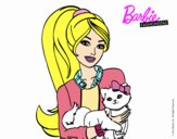 Barbie con su linda gatita