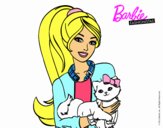 Barbie con su linda gatita