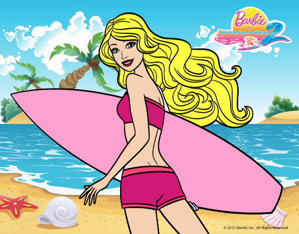 Barbie surfera