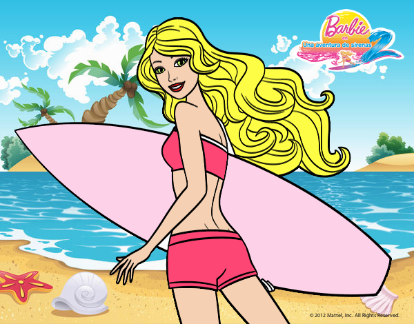 Barbie surfera