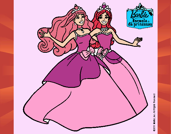 Barbie y su amiga súper felices