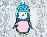 Bebé pingüino con gorrito