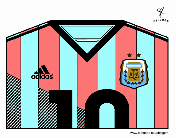 Camiseta del mundial de fútbol 2014 de Argentina