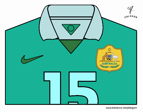 Camiseta del mundial de fútbol 2014 de Australia