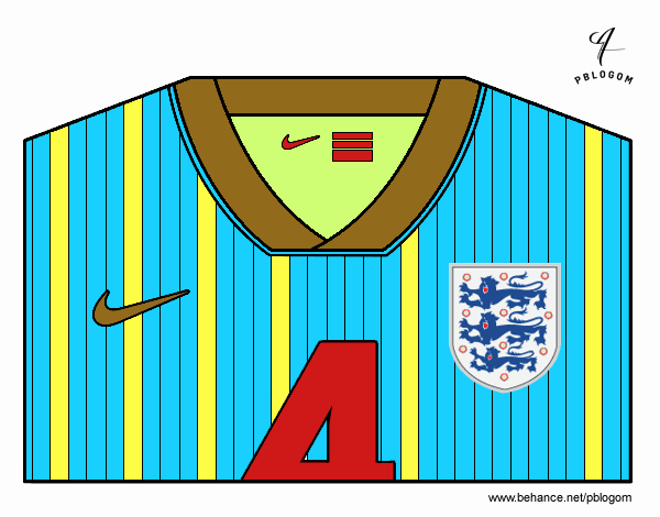 Camiseta del mundial de fútbol 2014 de Inglaterra