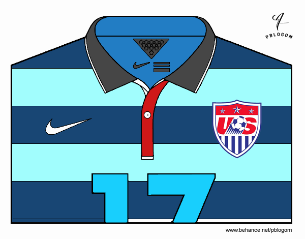 Camiseta del mundial de fútbol 2014 de los Estados Unidos