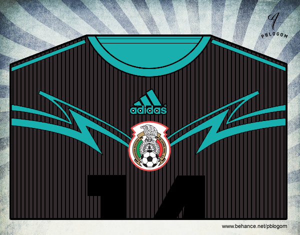 Camiseta del mundial de fútbol 2014 de México