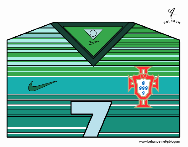 Camiseta del mundial de fútbol 2014 de Portugal