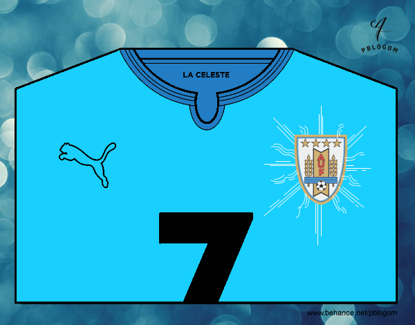 Camiseta del mundial de fútbol 2014 de Uruguay