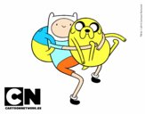 Finn y Jake abrazados