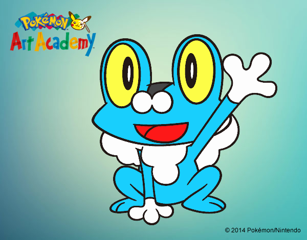 Froakie saludando