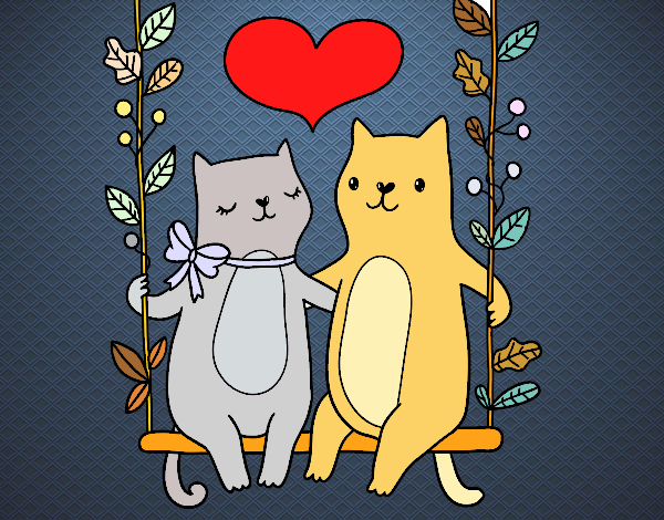 Gatitos enamorados