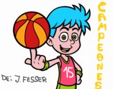 Jugador de baloncesto junior