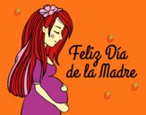 Mamá embarazada en el día de la madre