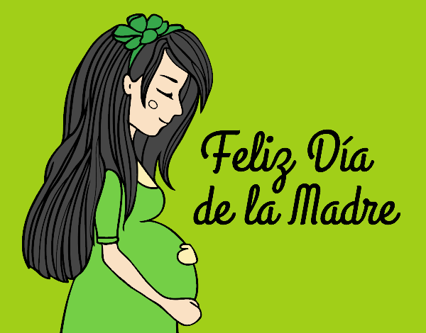 Mamá embarazada en el día de la madre