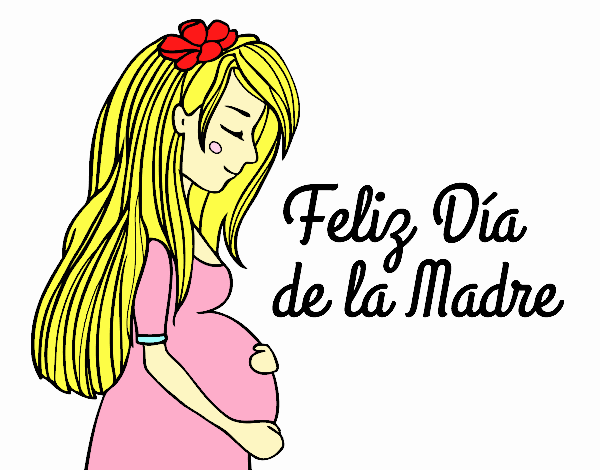 Mamá embarazada en el día de la madre