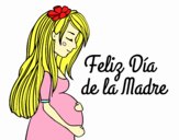 Mamá embarazada en el día de la madre