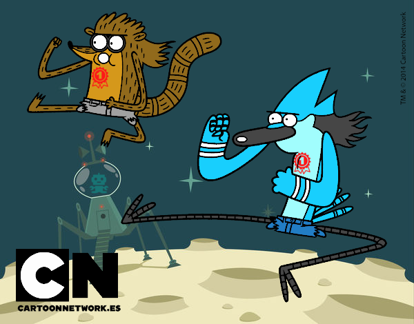 Mordecai y Rigby karatekas