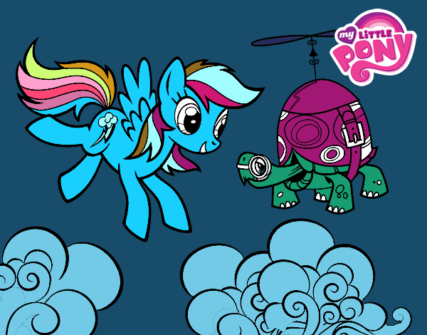 Rainbow Dash y la tortuga tanque