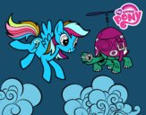 Rainbow Dash y la tortuga tanque