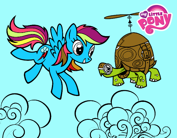 Rainbow Dash y la tortuga tanque