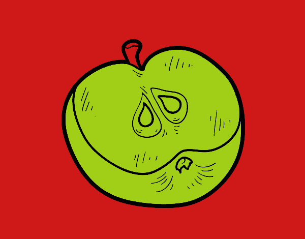 Una media manzana