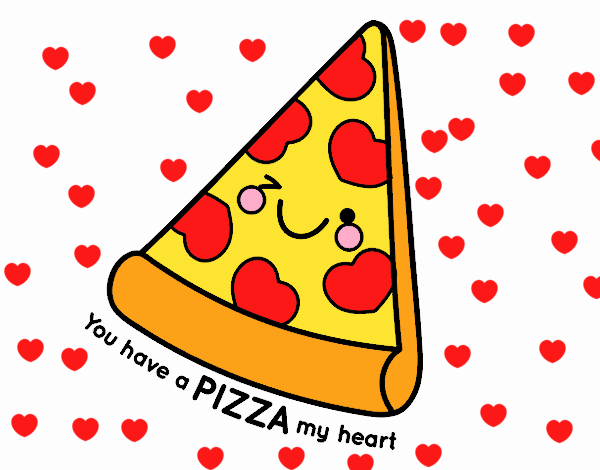 pizza con corazones! 