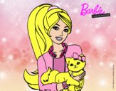 Barbie con su linda gatita