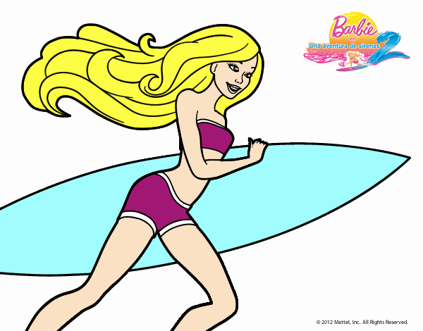 Barbie corre al agua