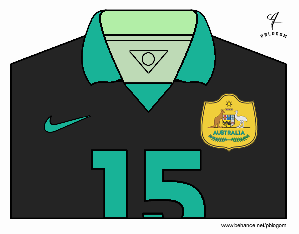 Camiseta del mundial de fútbol 2014 de Australia