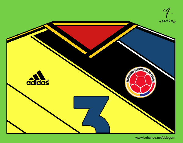 Camiseta del mundial de fútbol 2014 de Colombia