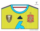 Camiseta del mundial de fútbol 2014 de España