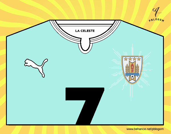 Camiseta del mundial de fútbol 2014 de Uruguay