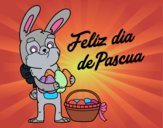 Conejo con muchos huevos de Pascua