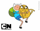 Finn y Jake abrazados