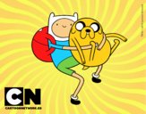 Finn y Jake abrazados